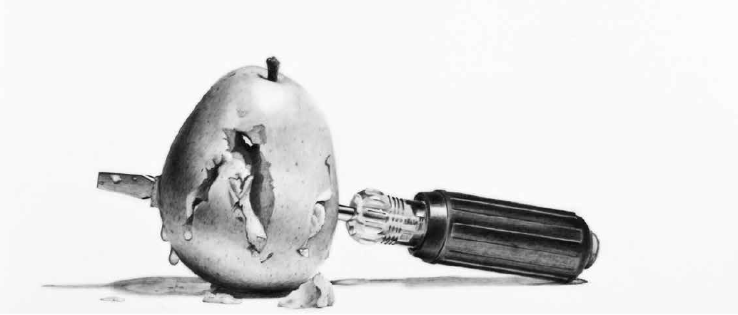 Elizabeth Kostojohn, Hurt & Damage (detail 15), 2012, graphite on Mylar on view at Springfield Museums, 21 Edwards Street, Springfield, Massachusetts.