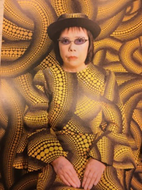 Yayoi Kusama Portrait at Gallerie Victorie Miro (photograph by Nancy Nesvet).